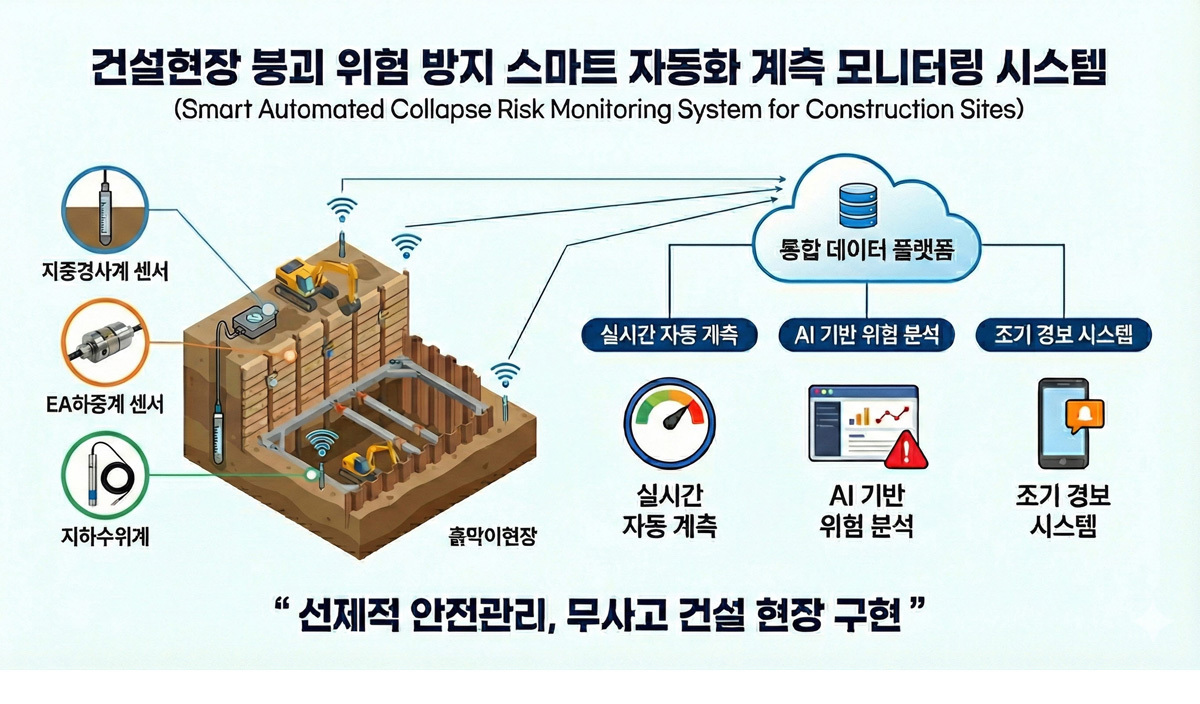 건설현장 붕괴 위험 방지 스마트 자동화 계측 모니터링 시스템